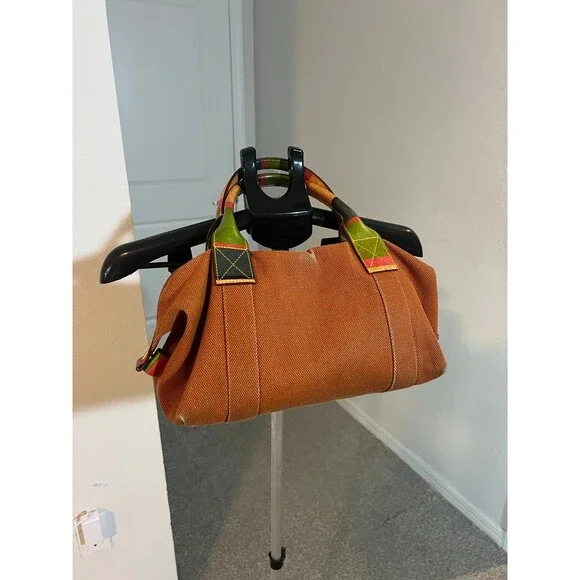 Vintage Dooney & Burke Canvas Satchel Hand Bag - Picture 9 of 13